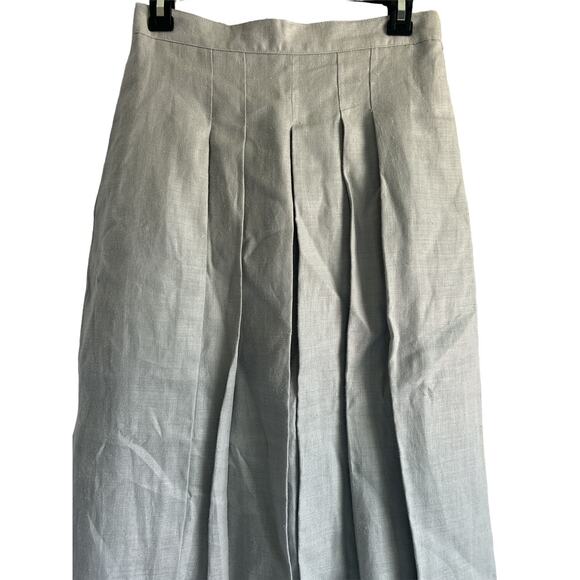 Vintage J. Crew  Size 10 100% Linen Maxi Skirt - Oat Made in USA - Picture 3 of 8